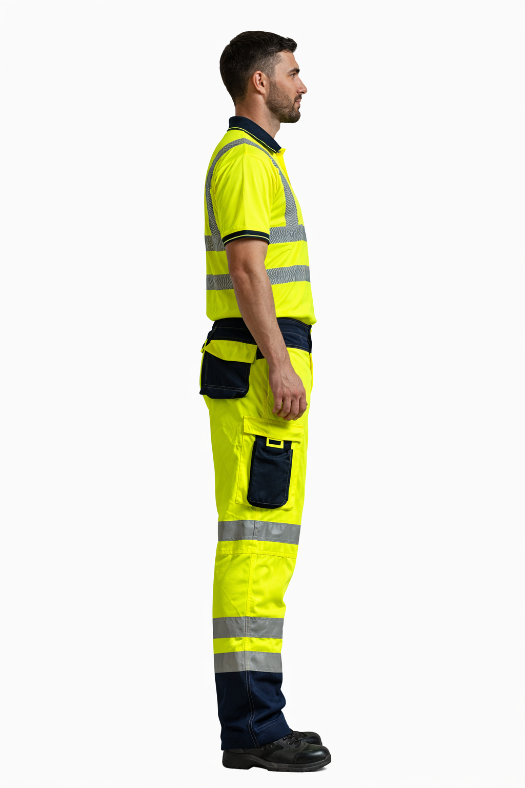Pachet Echipament Protectie Second Hand Hi-Vis: 5 Tricouri Polo + Pantaloni de Lucru